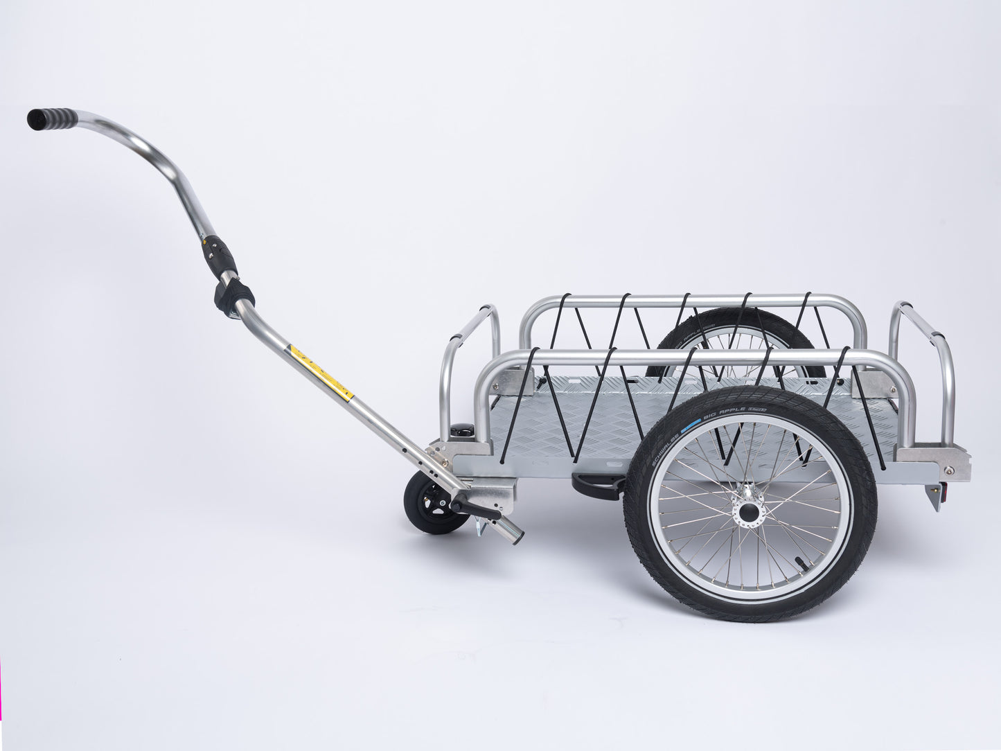 "DRAG" hand truck set with drawbar and front wheel for HAUTOO bicycle trailers