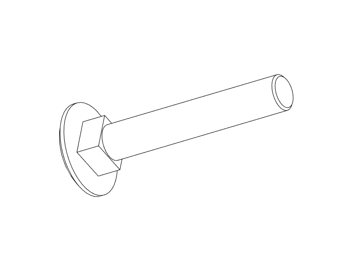 Carriage bolt M8 x 50