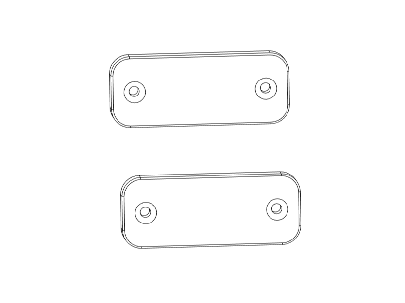 Set of reflectors for HAUTOO bicycle cargo trailer