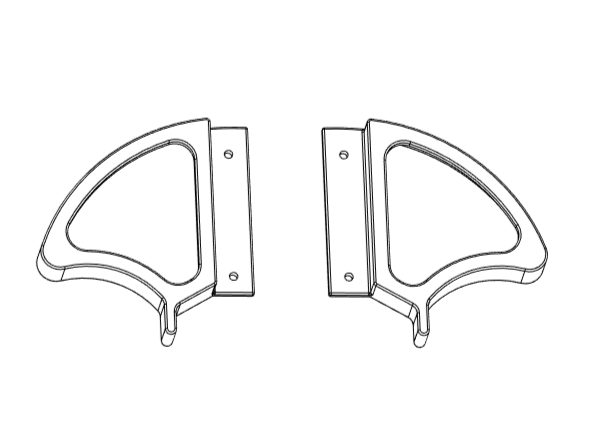 Set of deflectors for HAUTOO bicycle cargo trailer