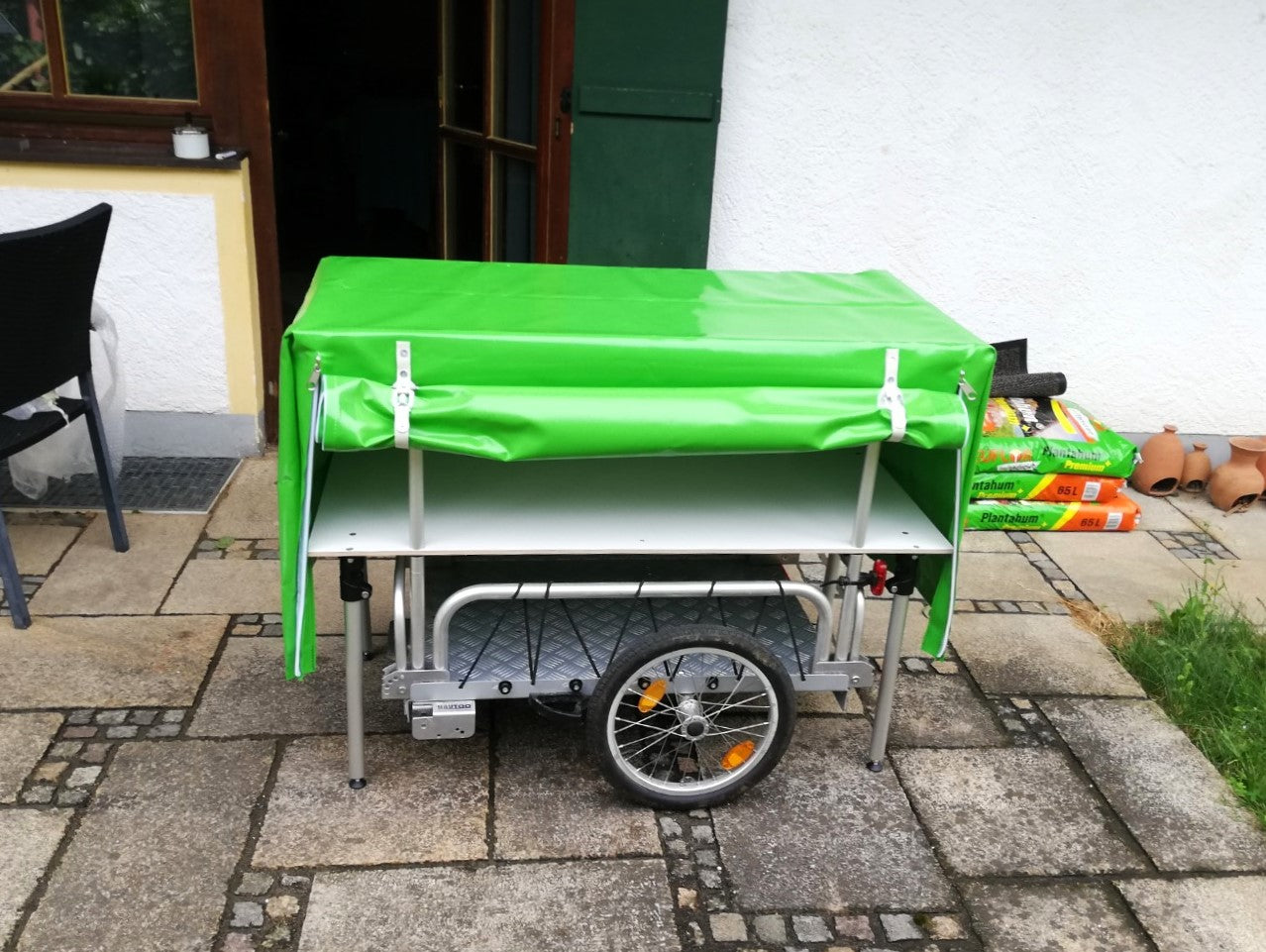 fahrradanhänger verkaufsstand Infostand / Marktstand Aufbau für HAUTOO Fahrrad-Lastenanhänger