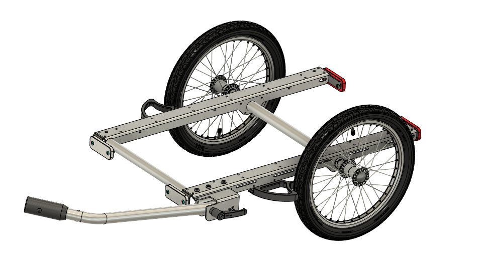 HAUTOO "DIY" bicycle cargo trailer kit with 16" Big Apple tires