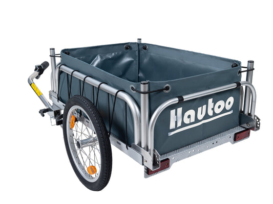 2023 HAUTOO Set: Fahrrad-Lastenanhänger mit Transporttasche und Kupplung