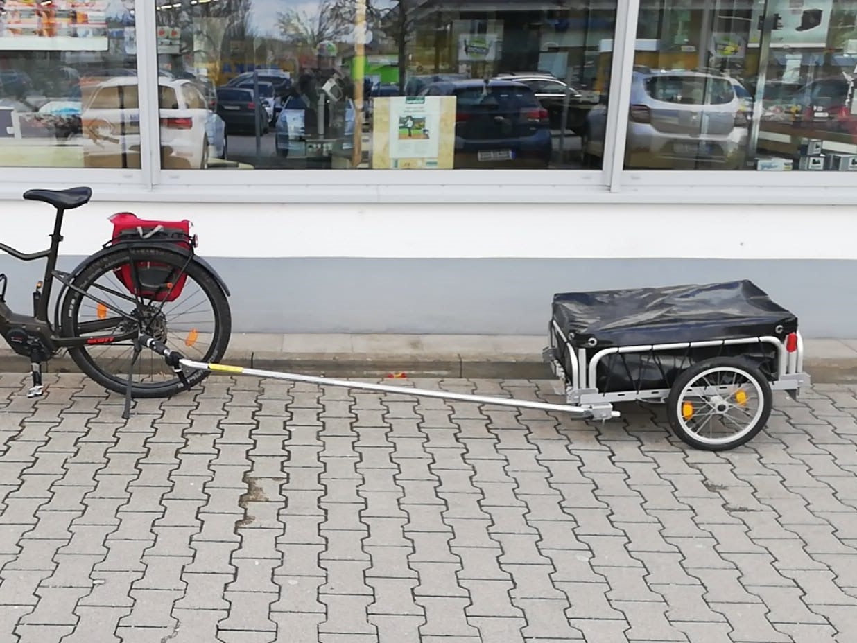Deichselverlängerung für HAUTOO Fahrrad-Lastenanhänger