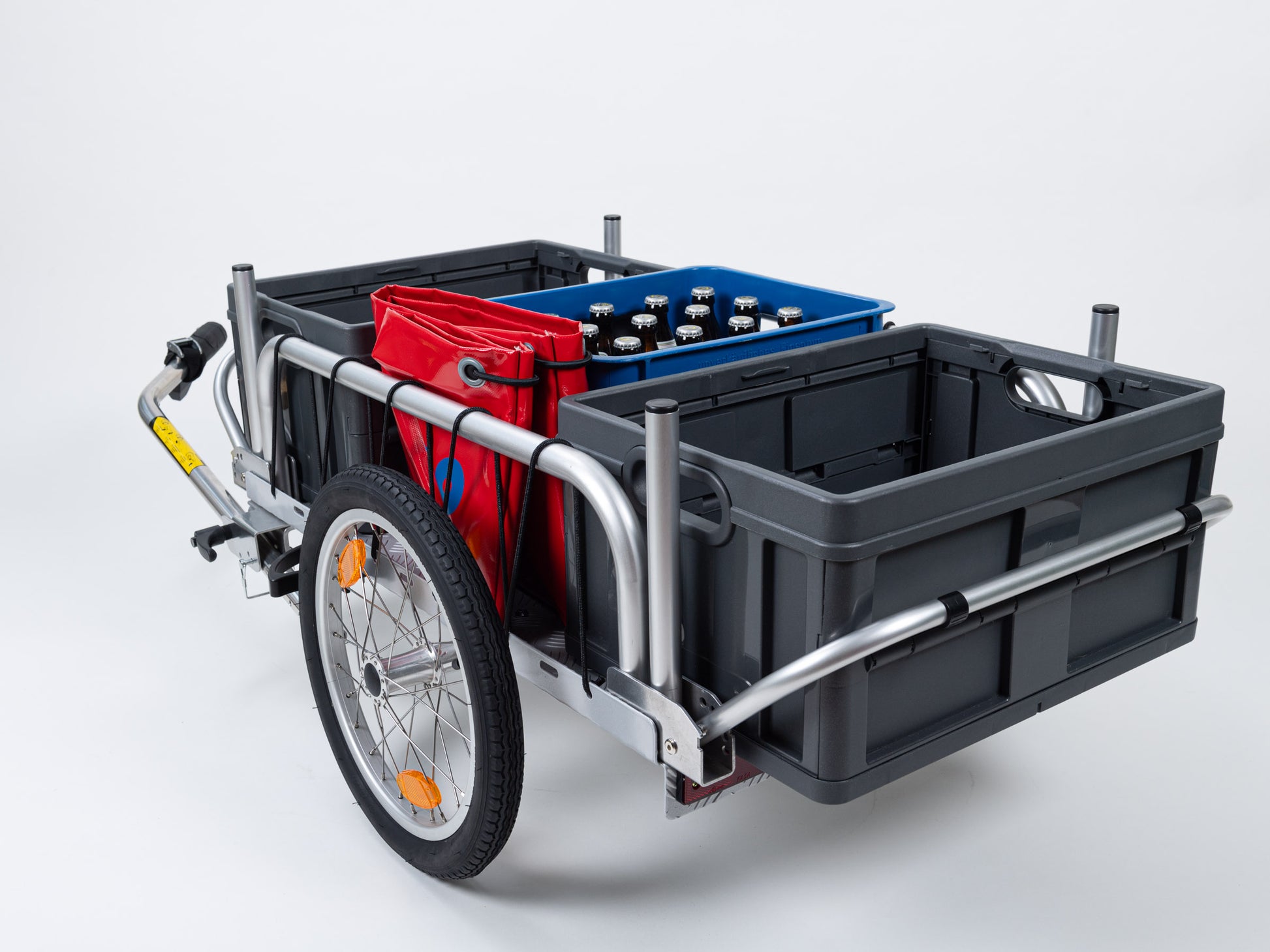 fahrradanhänger alu mit deckel BOX" 32-Liter Klappbox mit Deckel für HAUTOO Fahrrad-Lastenanhänger
